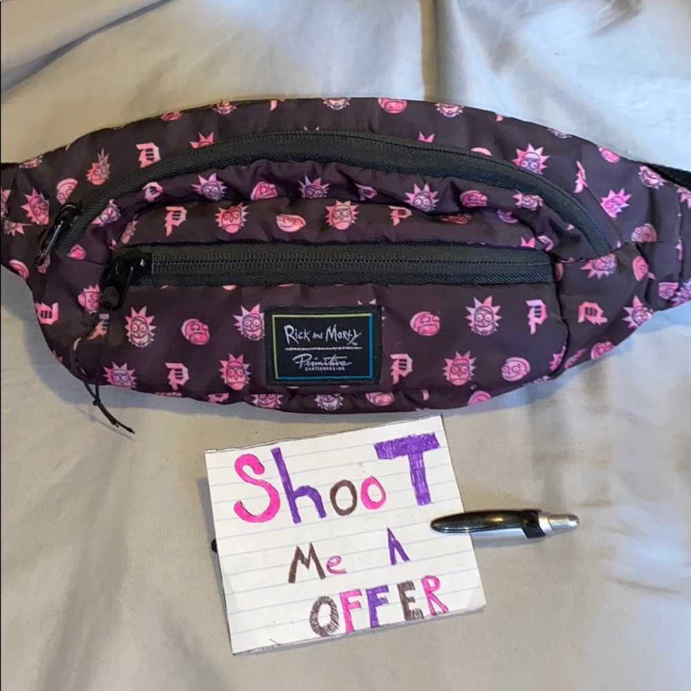 Primitive x Rick and Morty fanny pack